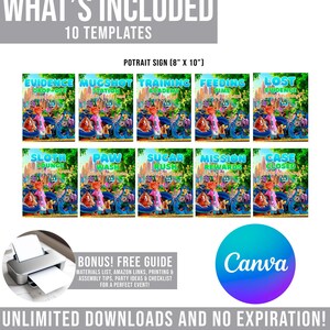 a collection of 10 different images, each with a unique title, arranged in a grid format. The images are related to the "Potrait Sign" and "Canva" topics, and they are presented in a collage format. The image does not contain any text, and the content is not described in detail.