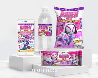 Spider Gwen Birthday Bundle: Spidey Kit for DIY, Set of 4 (Digital Download) – SPD09