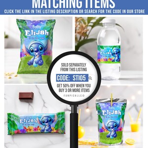 Baby Stitch Banner: Custom Blue & Green Shower Decor (Digital File) - STI05 image 9