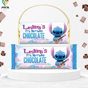 Stitch Candy Wrapper: DIY Treat Bag, Lilo and Stitch Theme (Digital File) - STI01