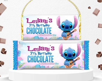 Stitch Candy Wrapper: DIY Treat Bag, Lilo and Stitch Theme (Digital File) - STI01