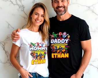 Spiderman Birthday Sublimation Designs: Spidey Parents shirts (Digital Download) – SPD03