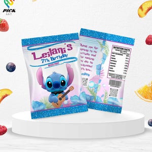Lilo and Stitch Fruit Snack Wrapper: DIY Party Favor (Digital File) - STI01