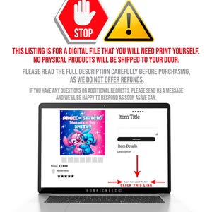 Stitch Gender Reveal Banner: Editable Stitch and Angel Theme Wall Art (Digital Download) – STA01 image 2