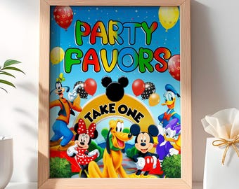 Mickey Mouse Favors Poster: Mickey Club house Signage (Digital Download) – MYM06