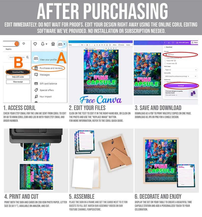 a screen shot of a computer screen with the text after purchasing