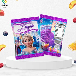 a couple of bags of frozen yogurt sitting on top of a table