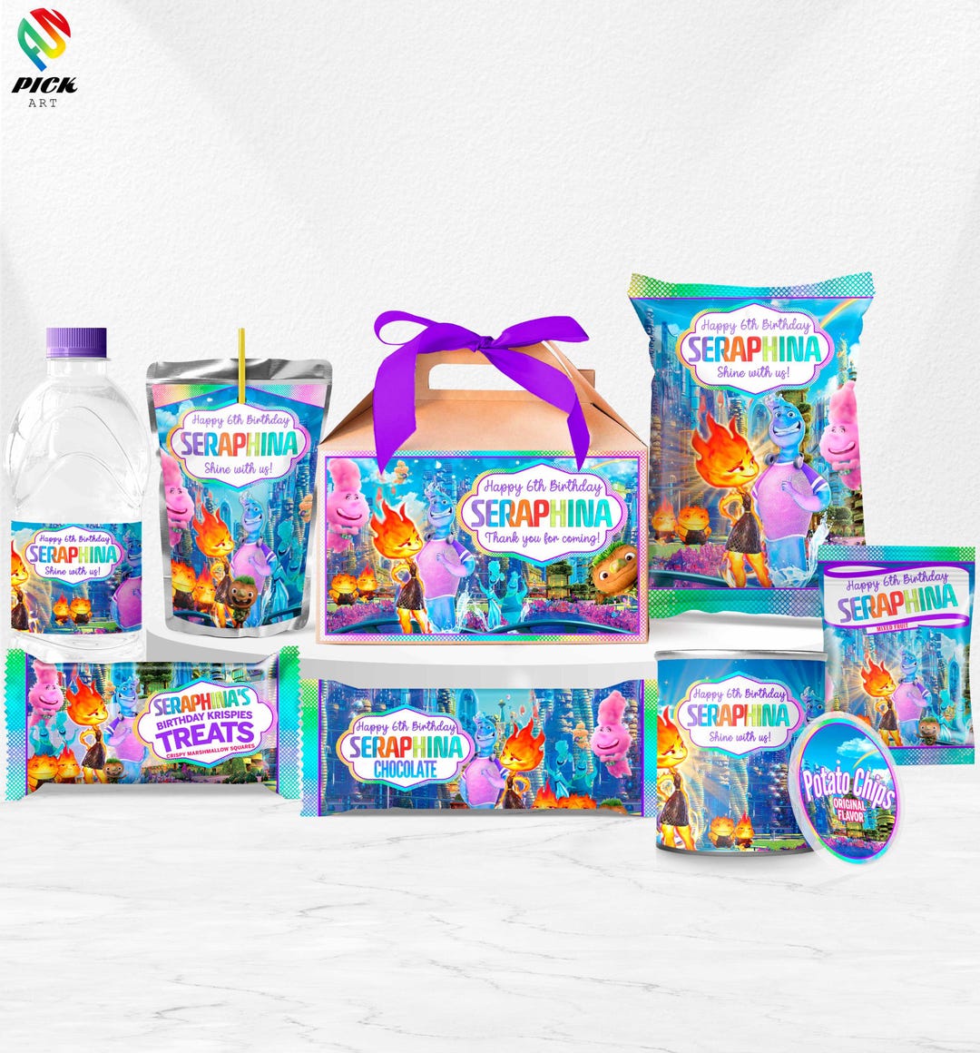 Elemental Bundle: Fire and Water Pack, Set of 8 (digital Download ...