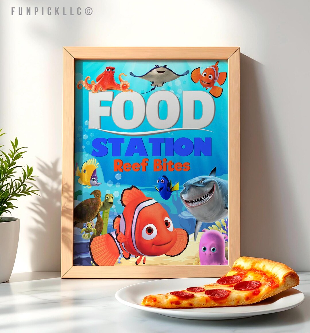 Finding Nemo Food Poster: Ocean Signage (digital Download) – FIN01 - Etsy