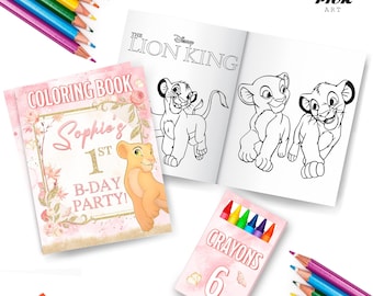 Lion King Birthday Mini Coloring Book: Nala Party Favor (Digital Download) – LKG01
