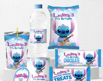 Lilo & Stitch Party Favors Bundle: Editable, Printable (Digital File) - STI01
