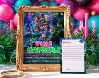 Zootopia Time Capsule Sign: Zootropolis Custom poster template (Digital Download) – ZO03