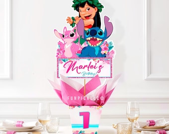 Lilo and Stitch Birthday Centerpiece: Stitch Cake Table Decor for DIY (Digital Download) – LYS01