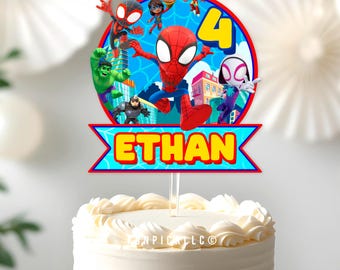 Spiderman Birthday Cake Topper: Spidey Cake Decor (Digital Download) – SPD03