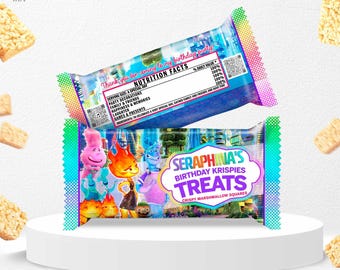 Elemental Rice Krispies Wrap: Fire and Water Bag Template (Digital Download) – ELE01