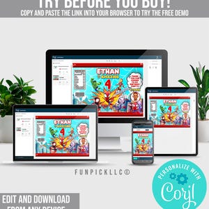 a computer, tablet, and phone are on a desk