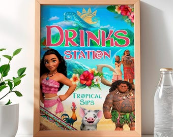 Moana Drinks Poster: Maui Signage (Digital Download) – MOA01