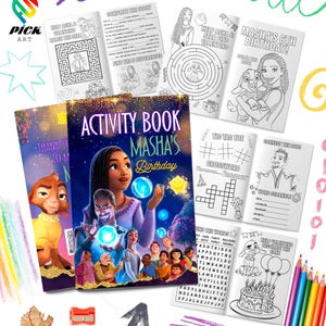 Wish Birthday Activity Book: Asha Coloring Pages (Digital Download) – WIS01