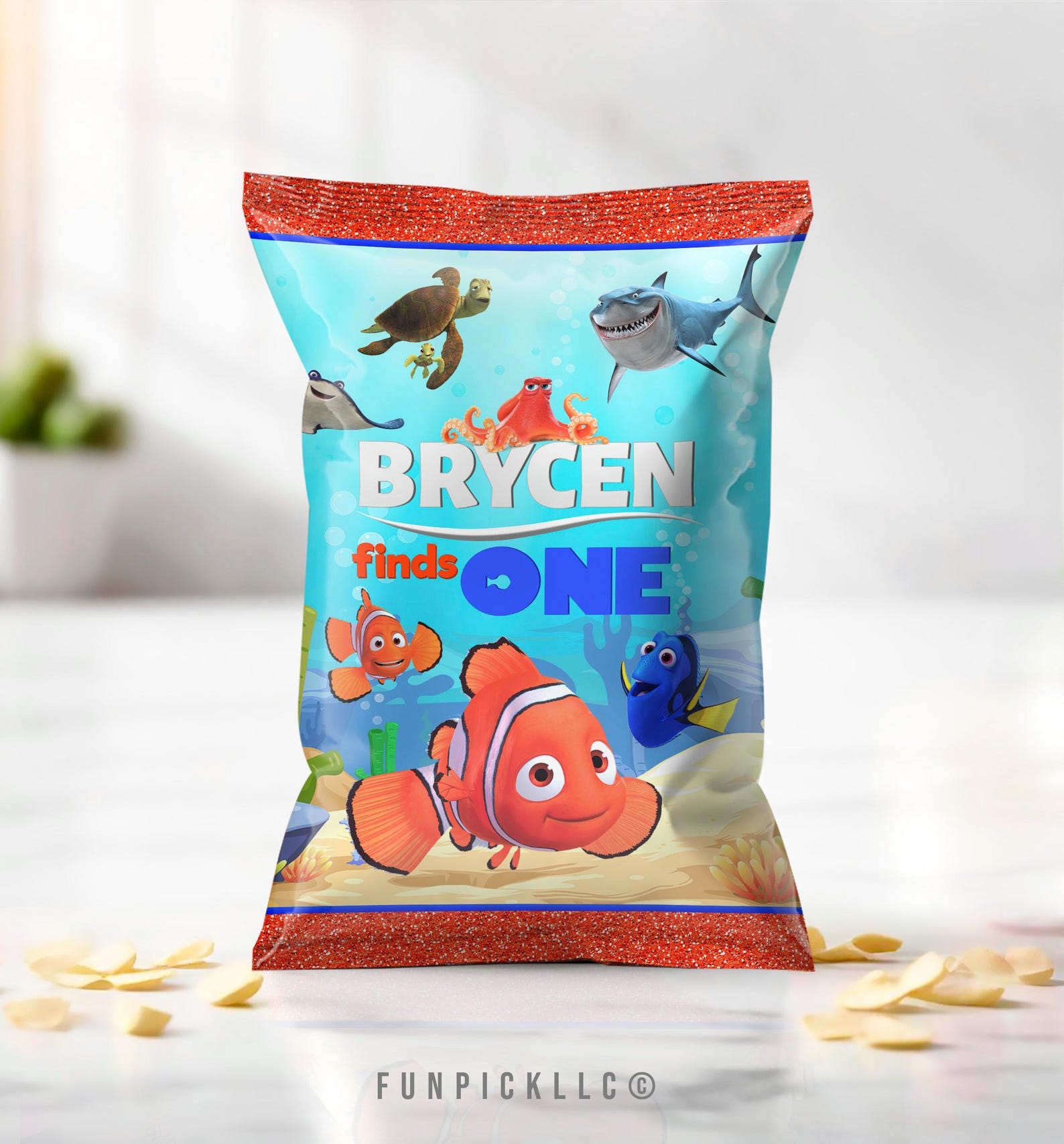 Finding Nemo Birthday Party Kit: Editable Labels, Wrappers (digital ...