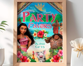 Moana Favors Poster: Maui Signage (Digital Download) – MOA01