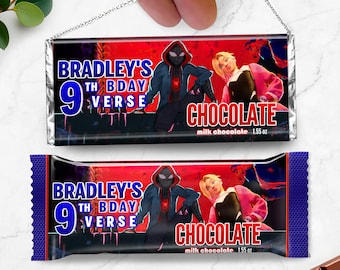 Spider Birthday Chocolate Bar Wrap: Spiderman Wrapper (Digital Download) – SPD02