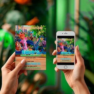 Zootopia Zoo Party Invitation: Zootropolis Card template (Digital Download) – ZO02 Bild 4