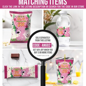 a pink package with a picture of a pink bag and a pink bag with a