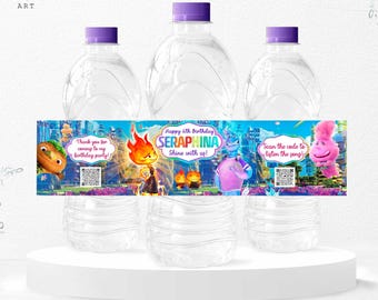 Elemental Water Bottle Sticker: Fire and Water Decal (Digital Download) – ELE01