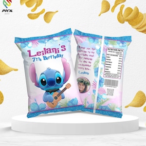 Lilo and Stitch Chip Bag Wrapper: DIY Party Favor (Digital File) - STI01