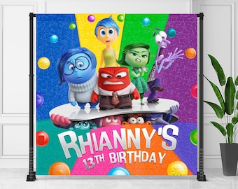Inside Out 2 Photo Banner: Editable Emotions Custom Banner (Digital Download) – INS03