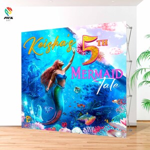 Ariel Birthday Water Bottle Sticker: Little Mermaid Decal (Digital Download) – LMM01 image 8