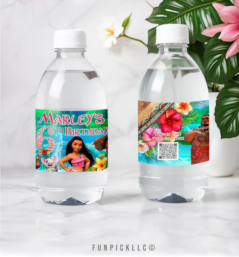 a bottle of water with a picture of a woman on it