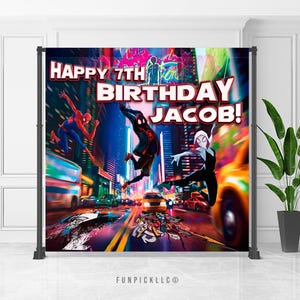 Spider-fotobanner: bewerkbare aangepaste Spiderman-banner (digitale download) – SPD06