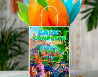 Zootopia Gift Bag Label: Goodie Bag, Animal City Favor, (Digital Download) – ZO02