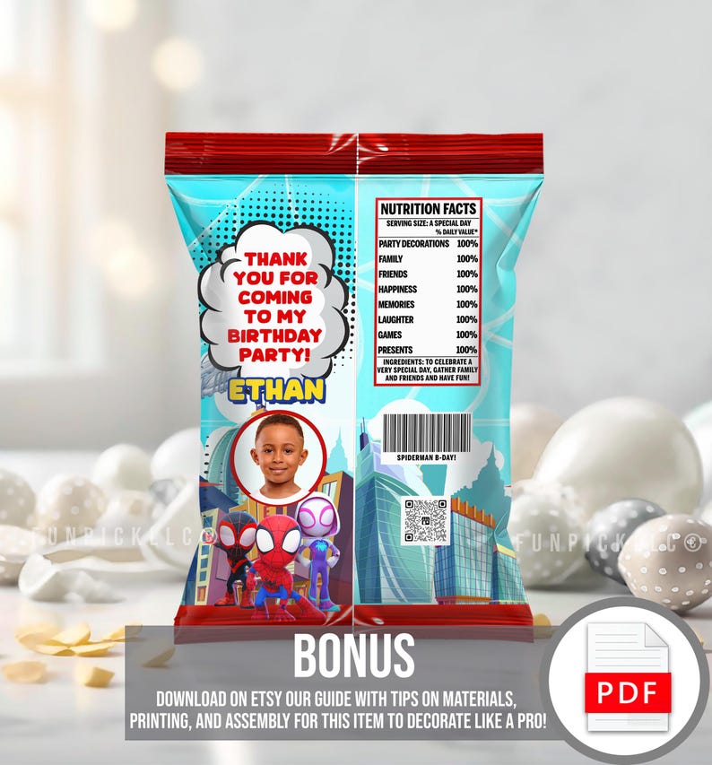 a bag of birthday cake mix on a table