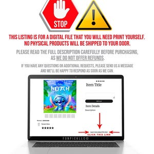 Baby Stitch Banner: Custom Blue & Green Shower Decor (Digital File) - STI05 image 2