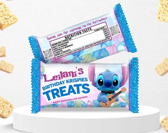Lilo and Stitch Rice Krispies Treat Wrapper: DIY Party Favor (Digital File) - STI01