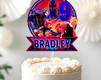 Spider Birthday Cake Topper: Spiderman Cake Decor (Digital Download) – SPD02
