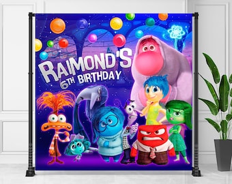 Inside Out 2 Photo Banner: Editable Emotions Custom Banner (Digital Download) – INS02