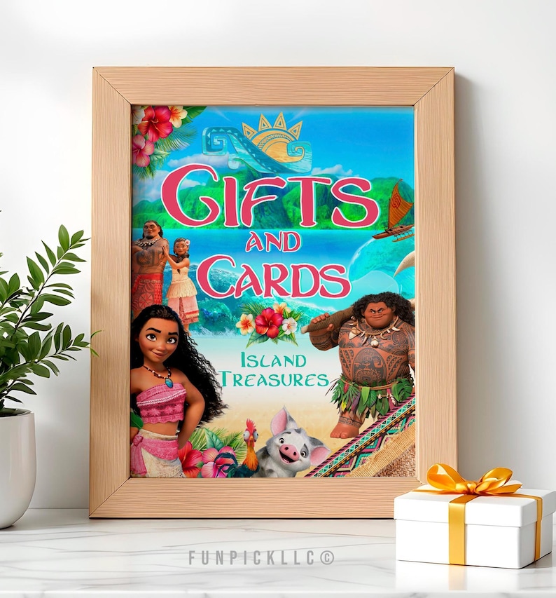 a picture frame with a picture of a girl and her family