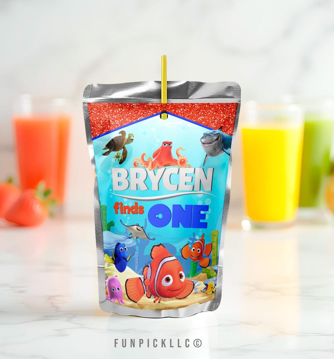 Finding Nemo Birthday Party Kit: Editable Labels, Wrappers (digital ...