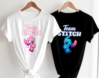 Stitch Gender Reveal Sublimation Designs: Editable Stitch and Angel Digital Download – STA01