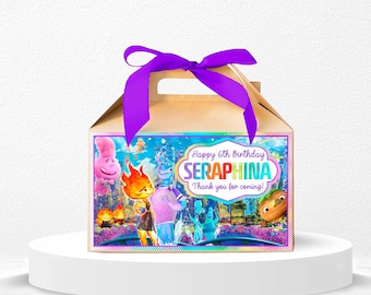 Elemental Box Label: Fire and Water Bag Sticker (Digital Download) – ELE01