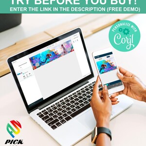 Ariel Birthday Water Bottle Sticker: Little Mermaid Decal (Digital Download) – LMM01 image 4