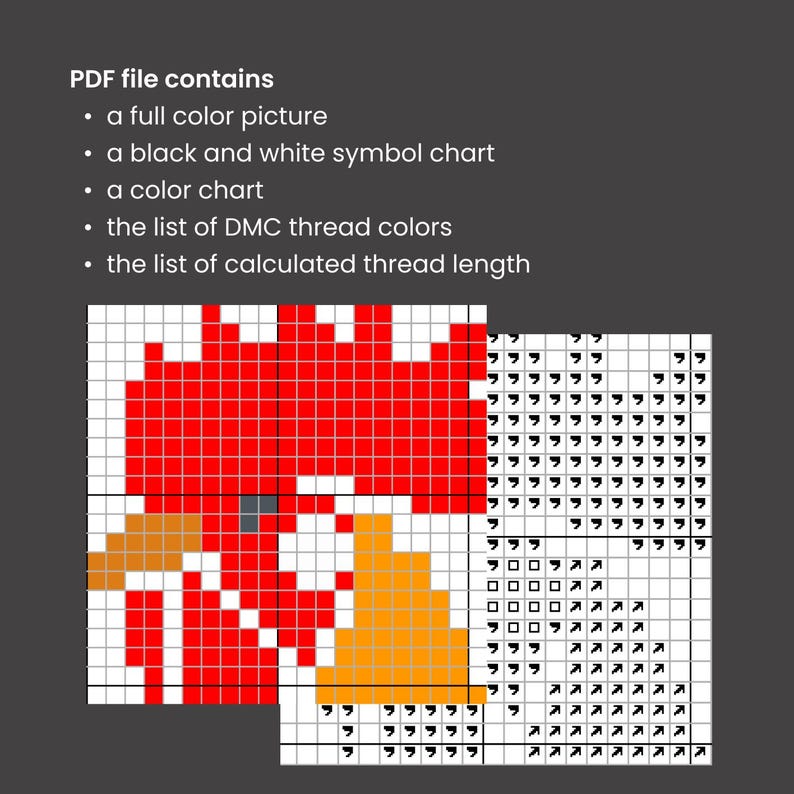 Modern Rooster Cross Stitch Pattern - Embroidery Pattern - Animal Cross ...