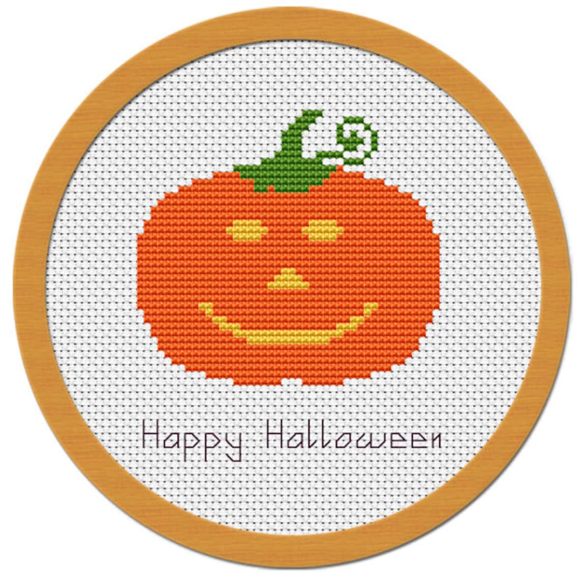 Halloween Pumpkin Cross Stitch Pattern PDF File - Etsy