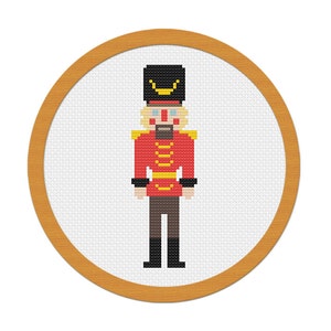 Nutcracker / Christmas / Holiday Cross Stitch Pattern - Embroidery Pattern - Decoration Cross Stitch - Modern Embroidery - PDF Download