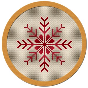 Holiday Snowflake Cross Stitch Pattern PDF File