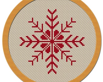 Holiday Snowflake Cross Stitch Pattern PDF File