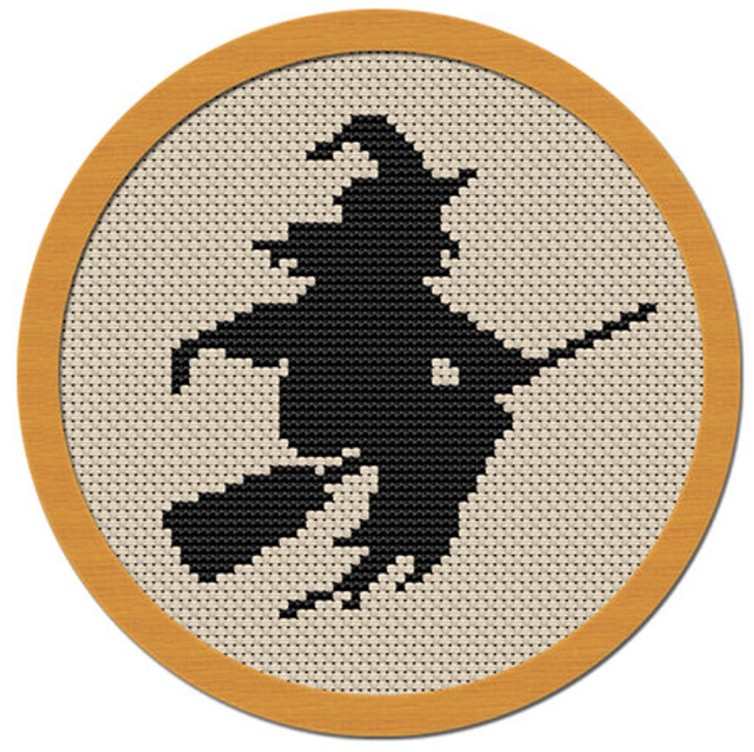 Cross Stitch Pattern - Halloween - Witch - PDF File Instant Download - Etsy
